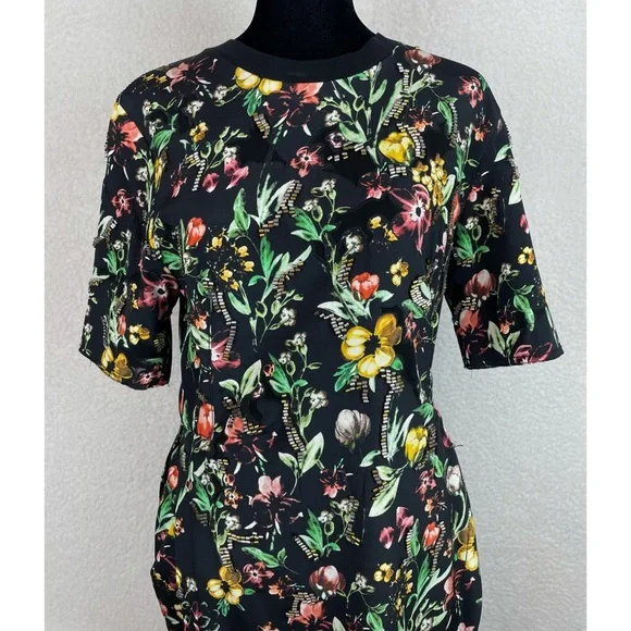 3.1 PHILLIP LIM • Multicolored Floral Beaded Silk Mini Dress, 4 - Picture 2 of 13